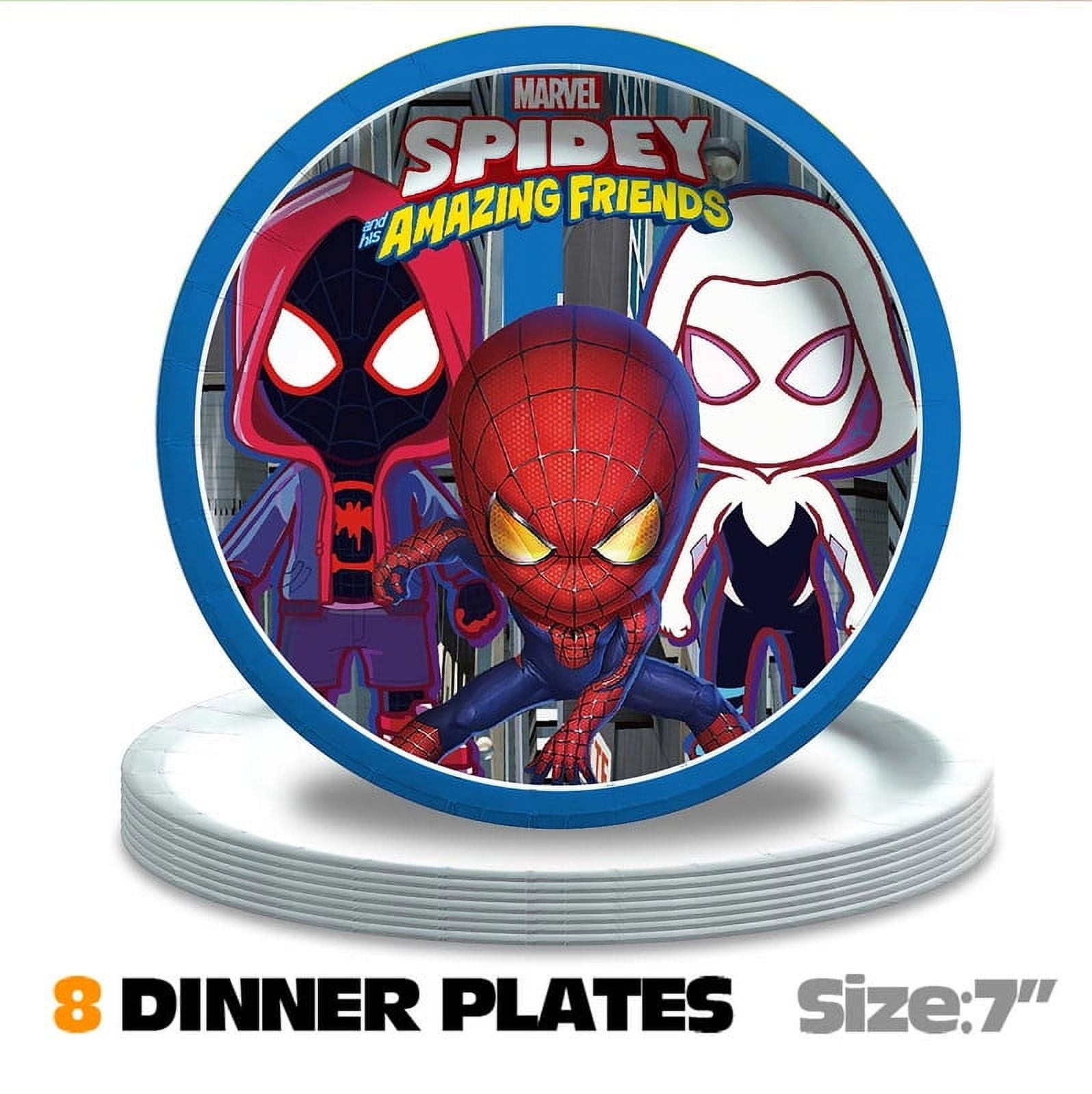 Amazing spidy and friends Birthday Party Supplies Balloons Plates Decoration Cake Topper Decor Tableware Banner Backdrop