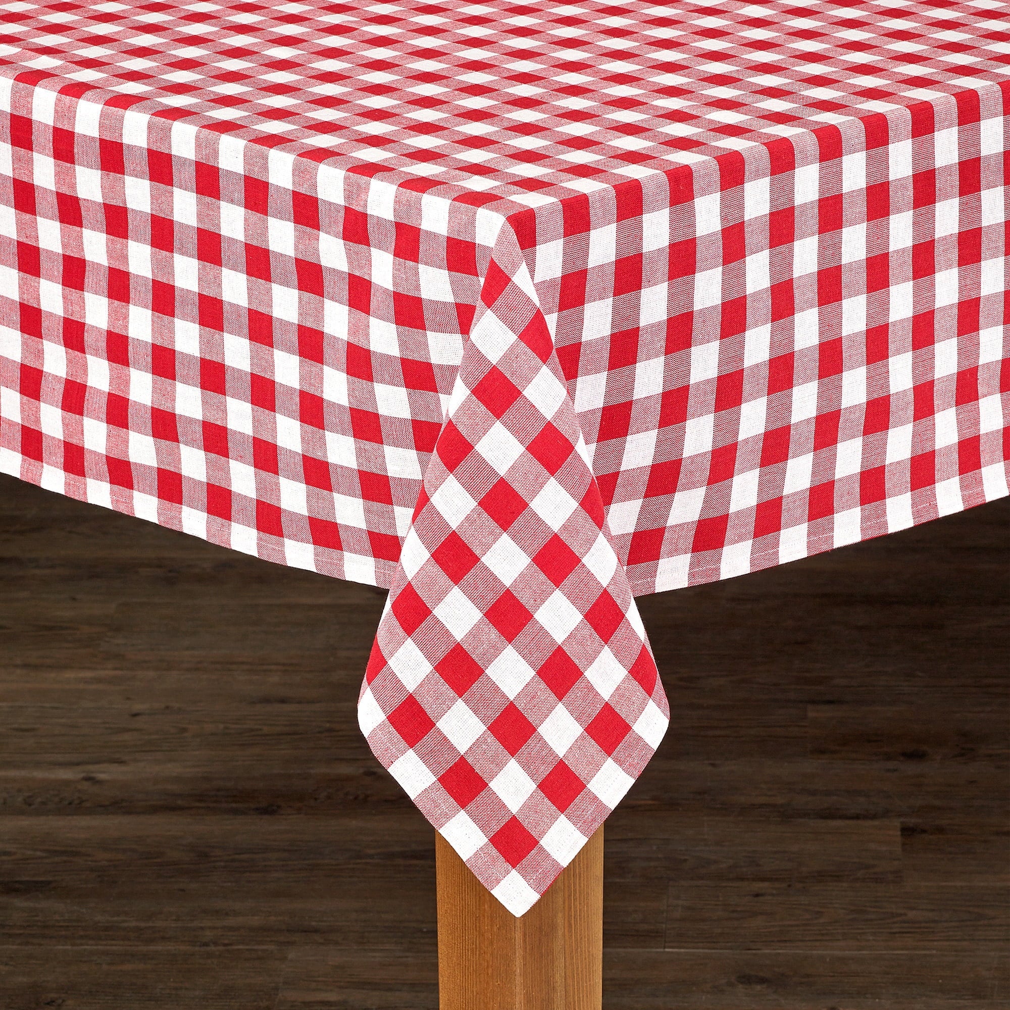 Conventry Navy Buffalo Check 100% Cotton Tablecloth 70" Round