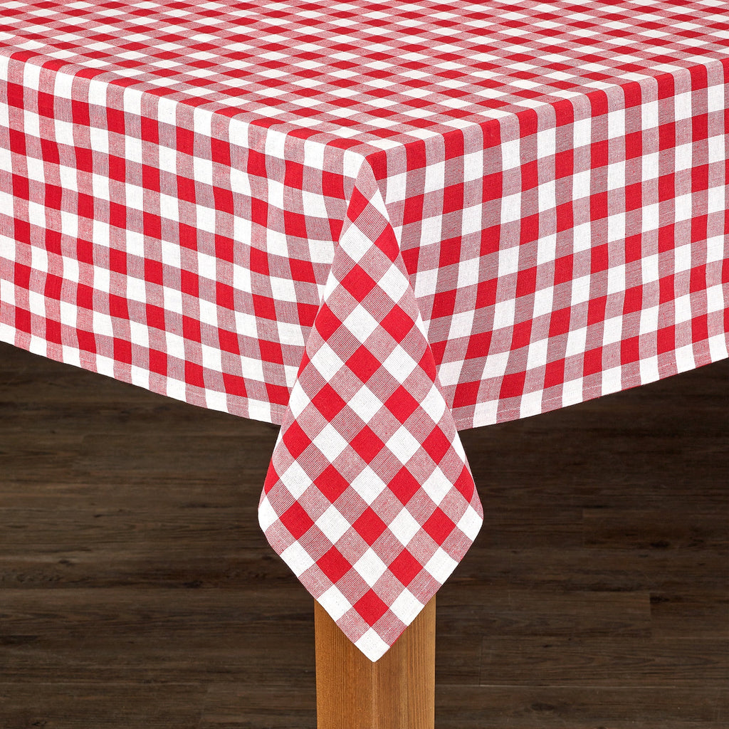 Conventry Black Buffalo Check 100% Cotton Tablecloth 60"X104"