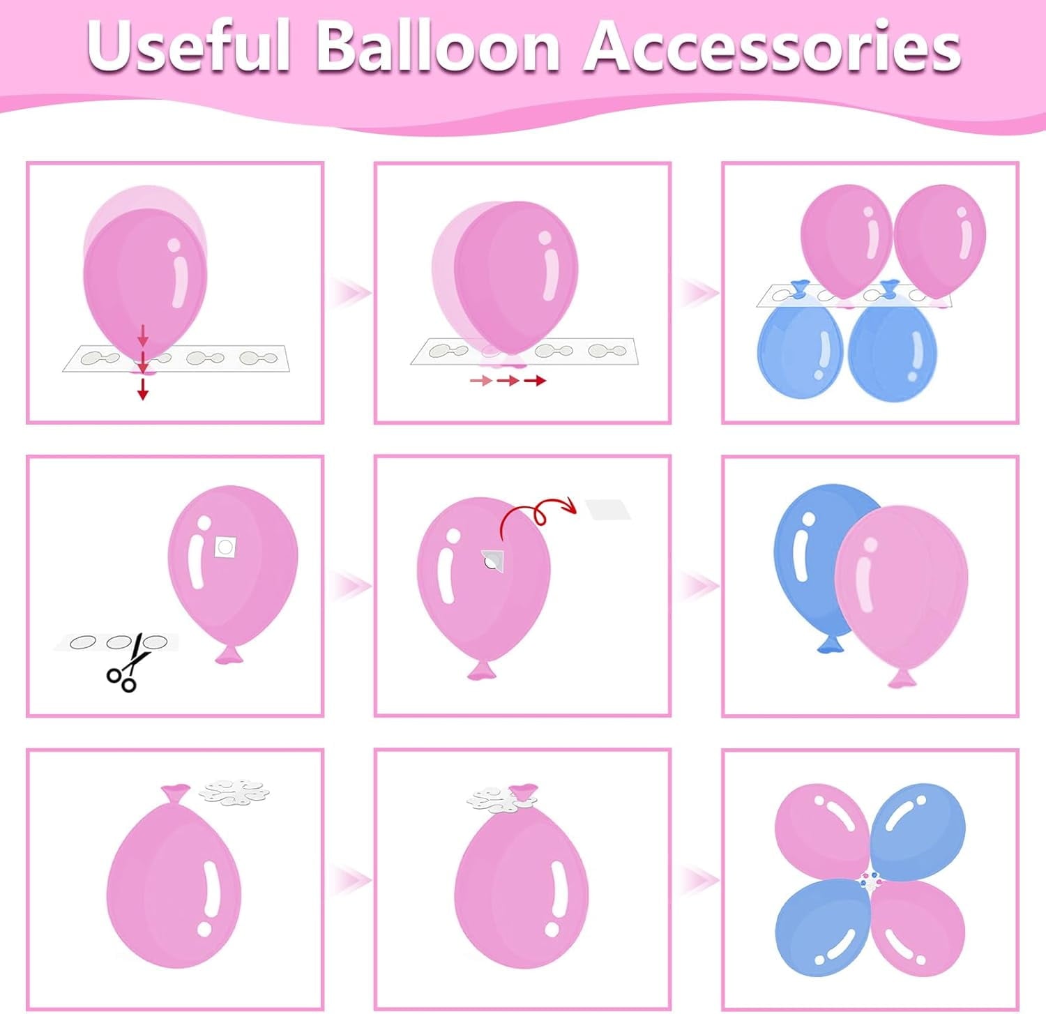 SINBEE Balloon Pump, Balloon Pump Electric, Portable Dual Nozzle Electric Blower Air Pump Inflator for Party Decoration. Faster and Save Time