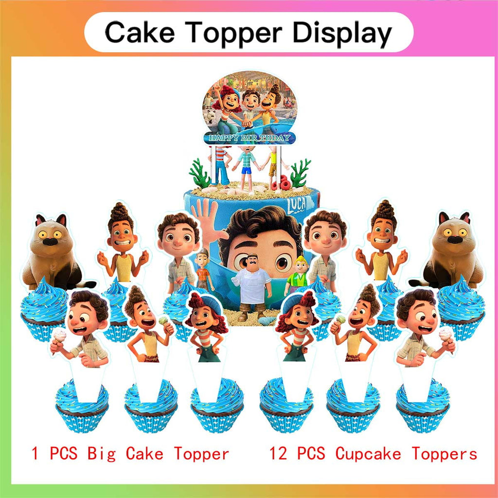 Luca Party Supplies Birthday Plates Balloons Decorations Cake Topper Tableware Banner Backdrop Decor