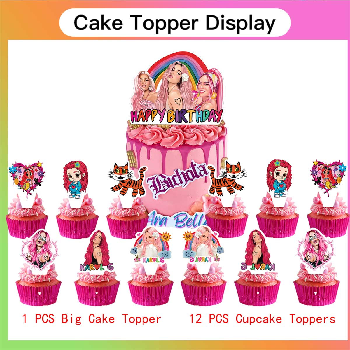 Manana Sera Bonito KAROL G Birthday Party Supplies Balloons Plates Decoration Cake Topper Decor Tableware Banner Backdrop