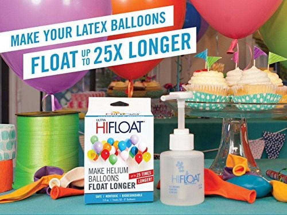Balloon Time Disposable Helium Kit ,Tank 14.9 cu.ft Plus an Ultra HiFloat Party Balloons will Float for Several Days 50 Ballo