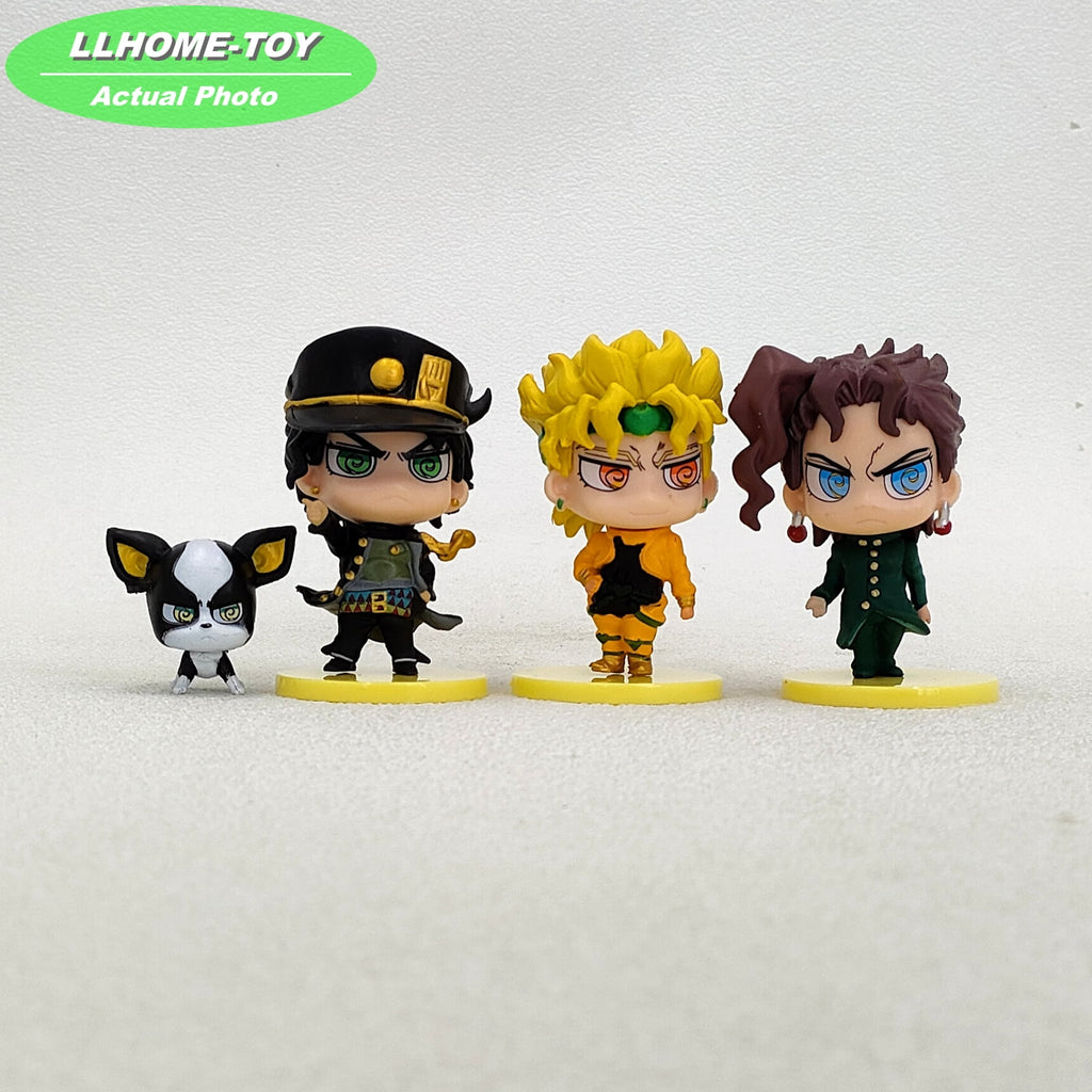 Anime JJ Bizarre Adventure Joseph 6pcs cute PVC Figure Toy Gift cake topper