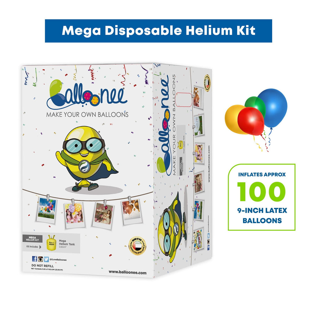 Balloonee Mega Disposable Helium Party Kit