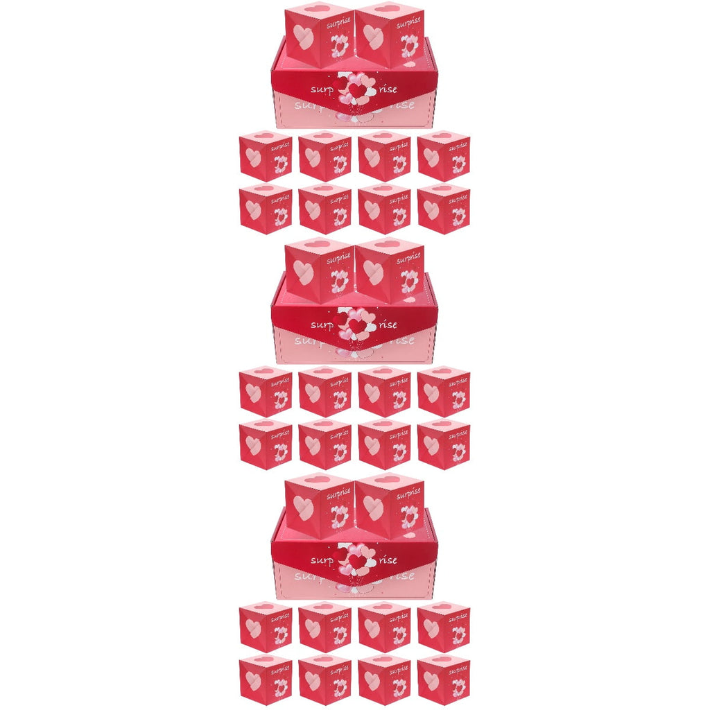 3 Sets  Valentine Day Candy Boxes Gift Wrapping Box Small Gift Box Holiday Bouncing Explosion Gift Box
