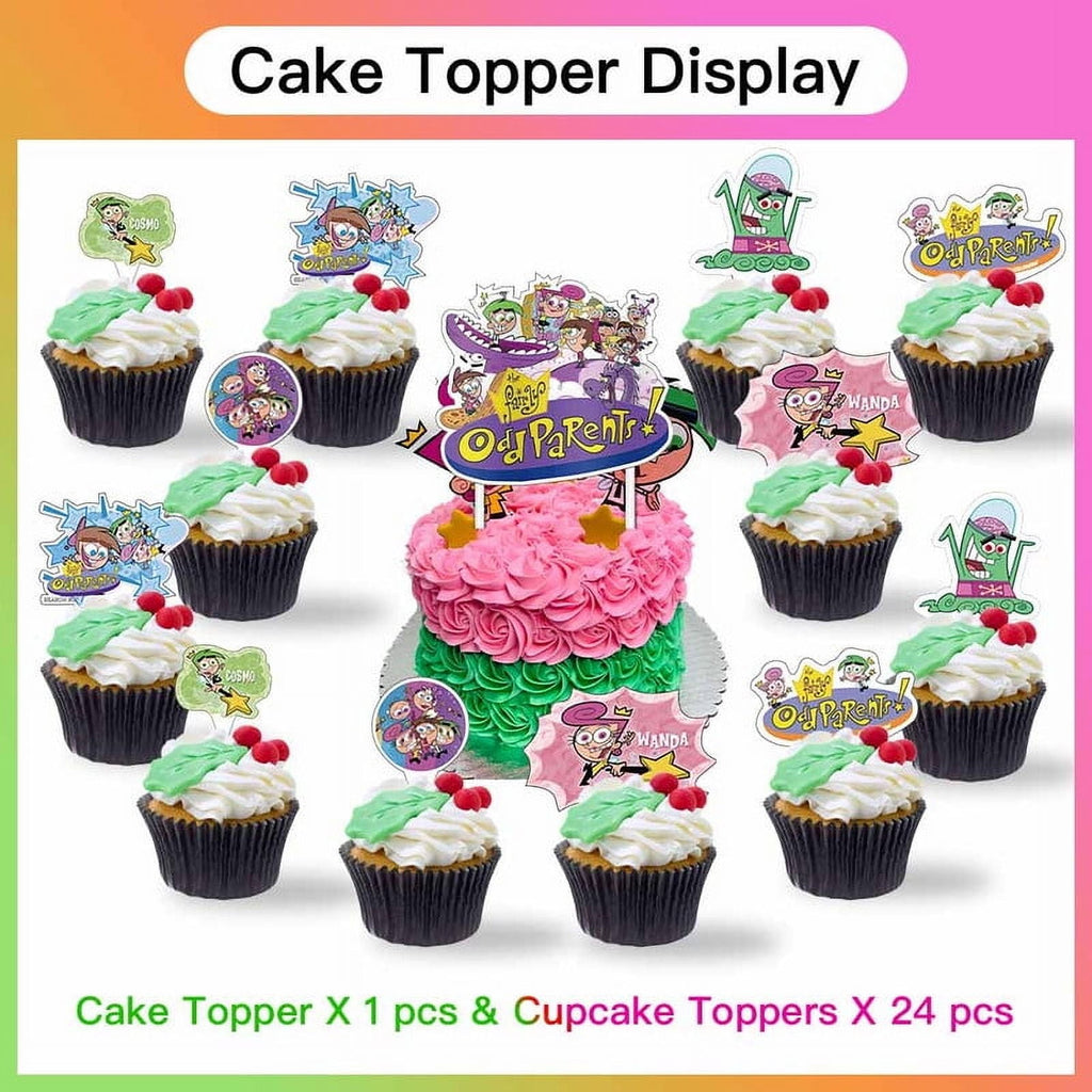 Odd Parents Party Supplies Plates Decorations Birthday Cake Topper Banner Decor Backdrop Balloons