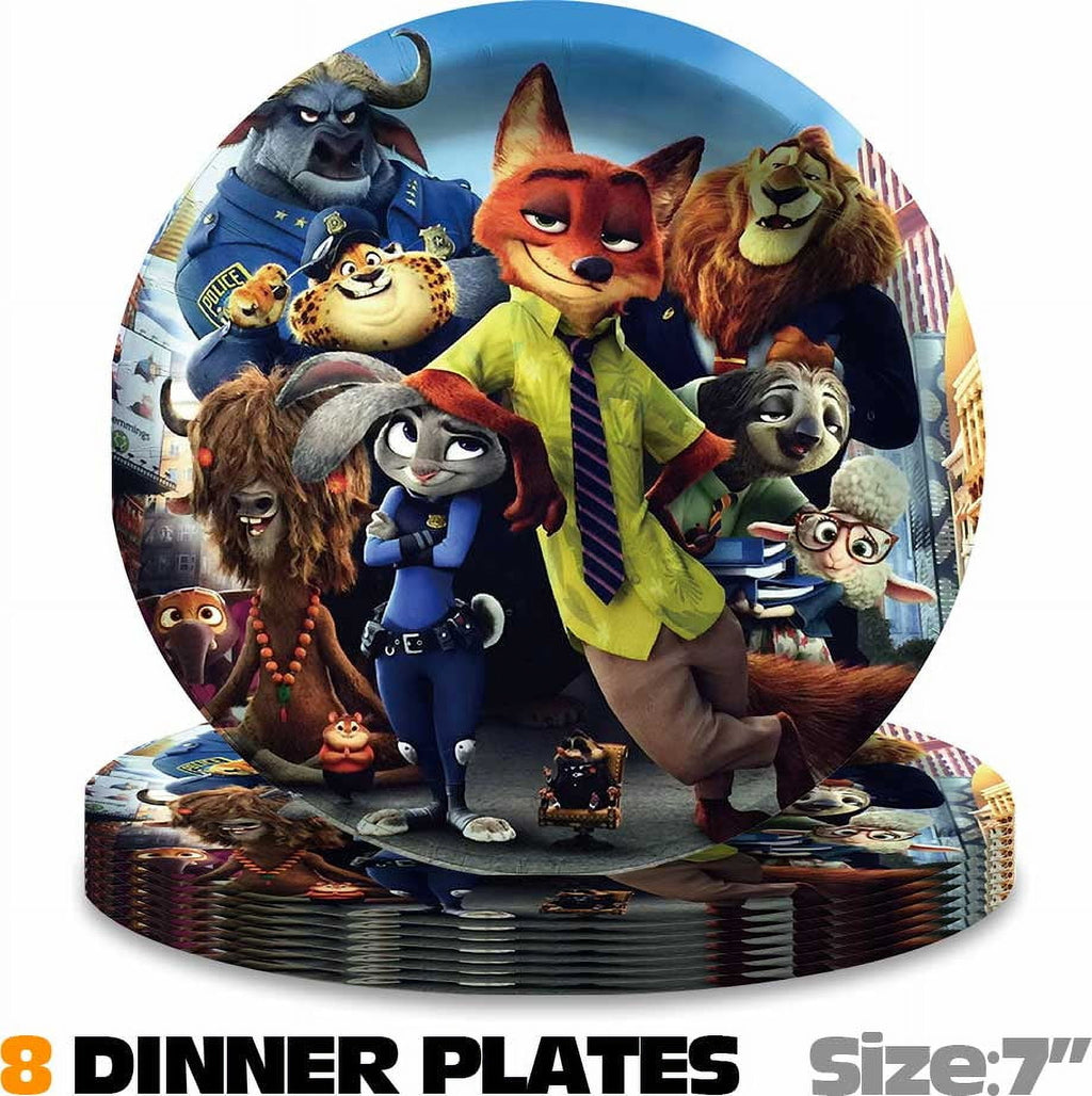 Zootopia Party Supplies Plates Decorations Birthday Cake Topper Banner Decor Backdrop Balloons