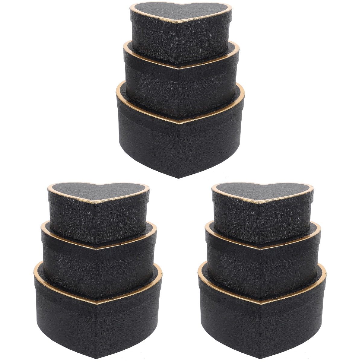 FRCOLOR 9 Pcs  Heart Shaped Gift Box Paper Made Paper Wrapping Box Delicate Small Gift Packing Case With Ribbon
