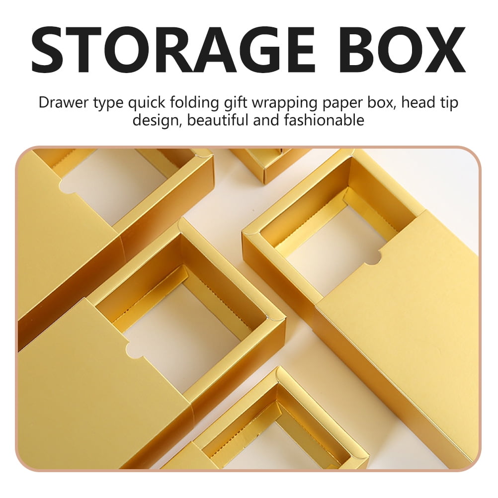 HEMOTON  10 Pcs Present Wrapping Boxes Drawer Type Gift Cardboard