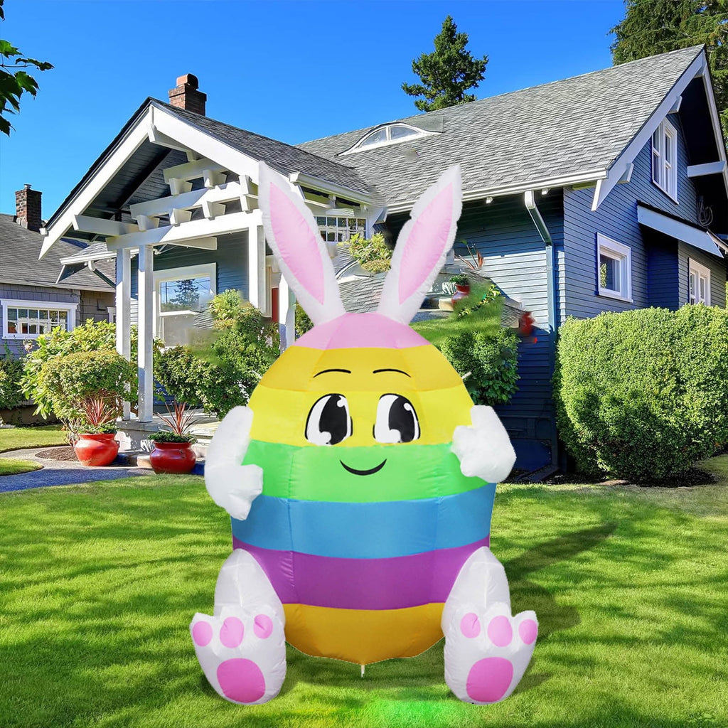 Replio Easter Inflatable Balloon Large Decoration Easter Egg Bunnies Inflate Balloons To Decorate Large Outdoor Holiday Decorations Gifts