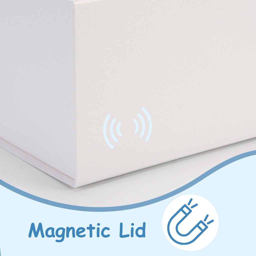 4 Pack Magnetic Closure Boxes Set, 12x9x4 White Gift Box with Lid for Party Festival Birthday