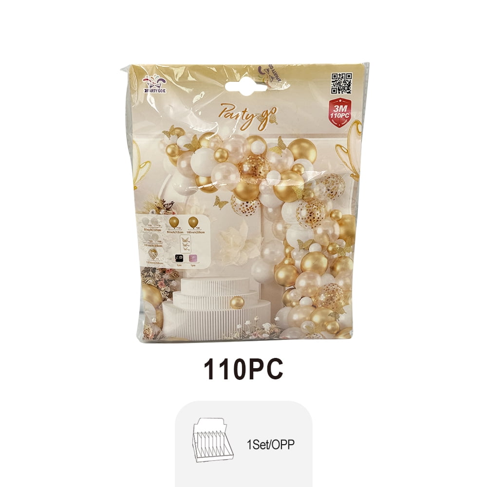 Light luxury gold+dynamic butterfly: balloon set with air pump, time-saving and high-end layout, 111 pieces to fill the atmosphere