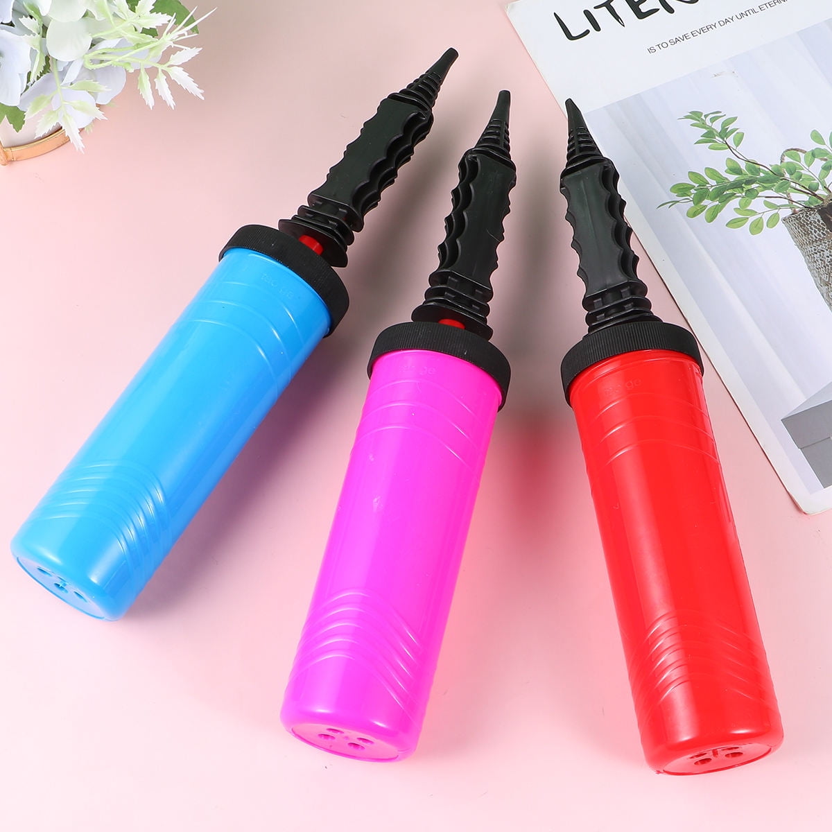 FRCOLOR  3 Pack Manual Balloon Pump Hand Held Random Color Atmosphere Enhancing