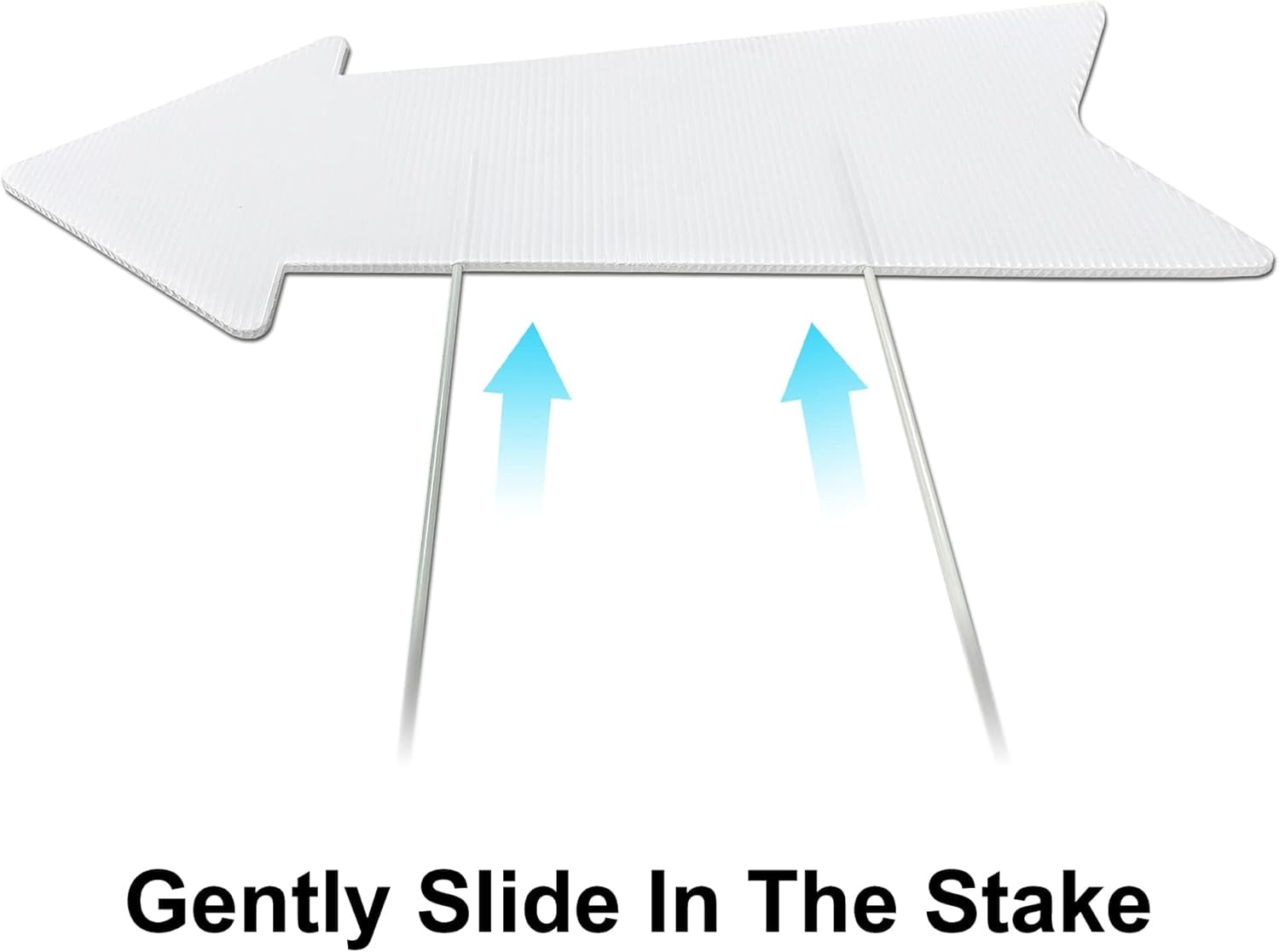 Blank Arrow Signs with Stakes 15 Pack 17 x 6 Inches Wedding Directional Yard Signs with Stakes, This Way Arrow Yard Signs Birthday Party Signs Arrow