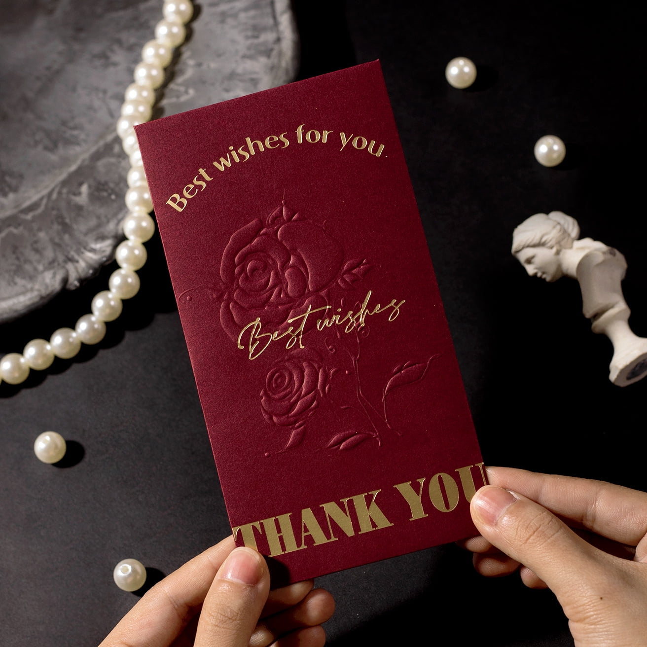 Wedding high-end red envelope, wedding gift red envelope, red wine seal, hot stamping, concave convex craft special red envelope bag