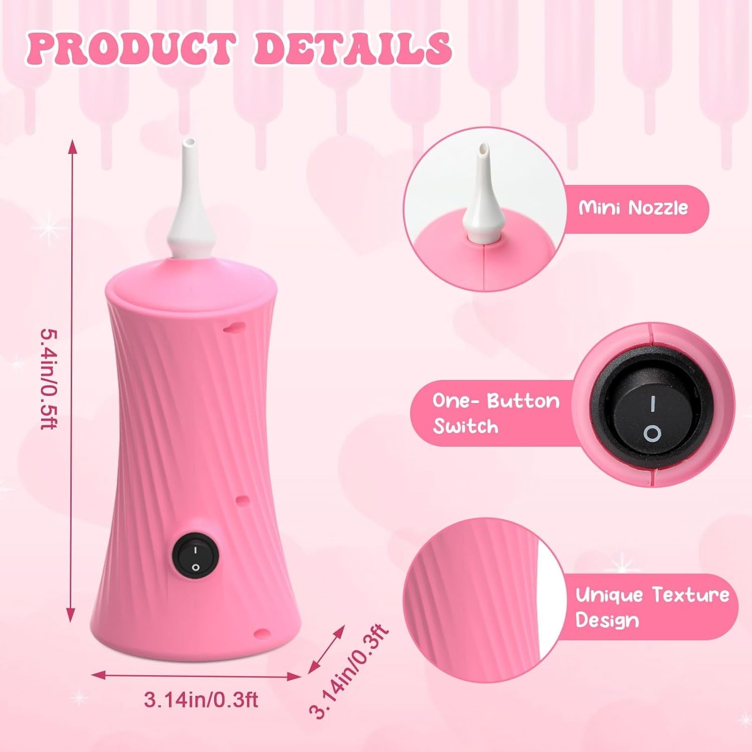 206 Balloon Pump Electric Air Pump for Long Balloon Inflator Blower for Foil Twisty Animal Balloons for Birthday Party Celebration Balloons Decorations