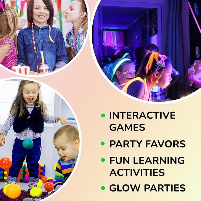 25 mm Glow in The Dark Bouncy Balls - Glow Party Bouncing Balls for Kids