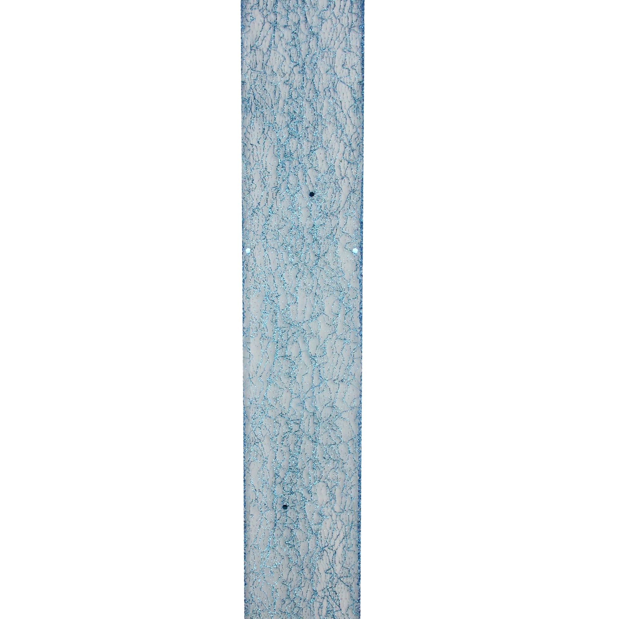 Northlight Club Pack of 12 Glittering Blue Wired Christmas Craft Ribbon Spools - 2.5" x 120 Yards