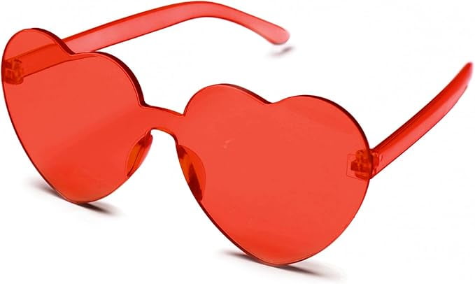 4E's Novelty Red Sparkly Cowboy Hat with Glasses, Cowgirl Party Accessory for Women & Kids