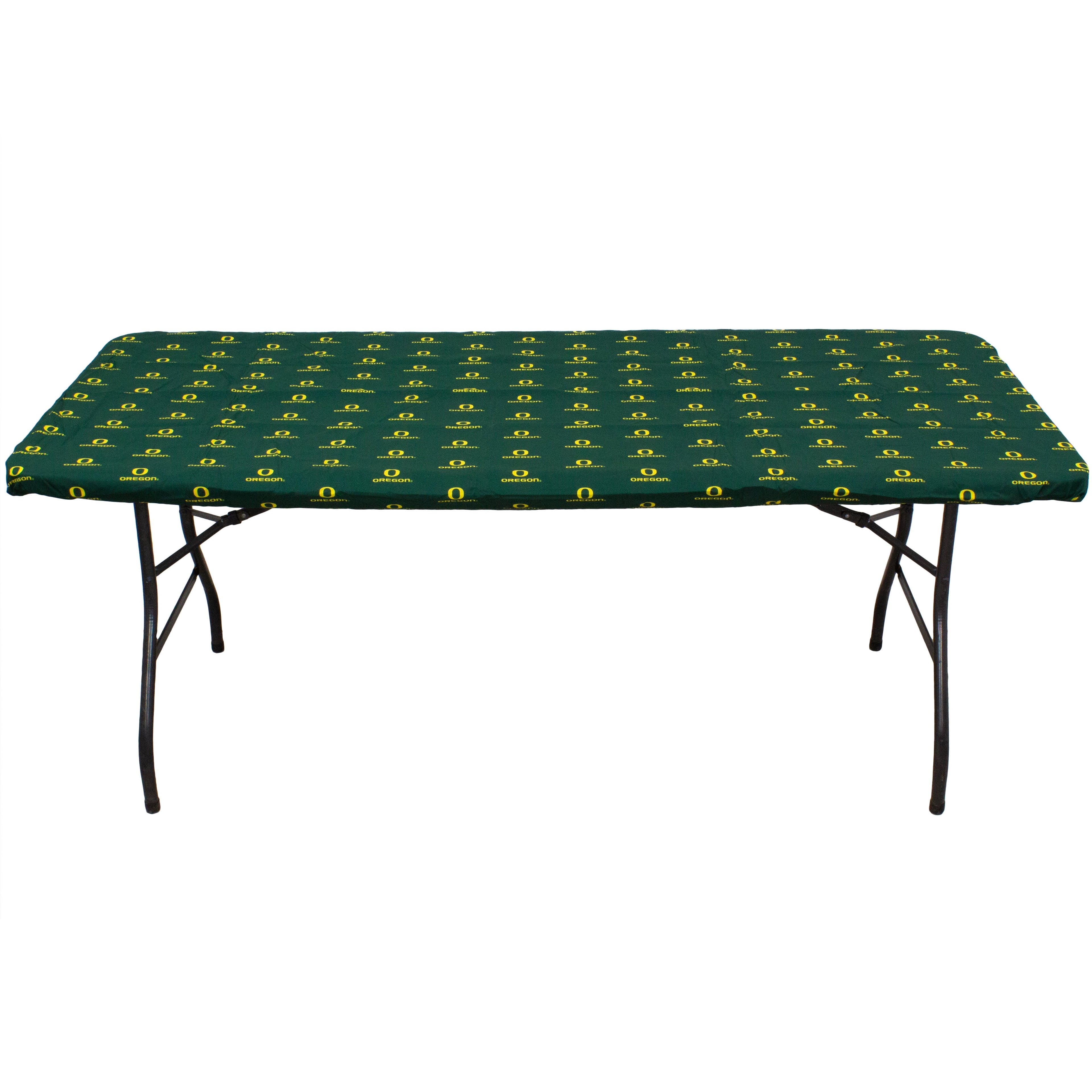 College Covers Oregon Ducks Tailgate Fitted Tablecloth, 96" x 30", 8 ft Table Cover