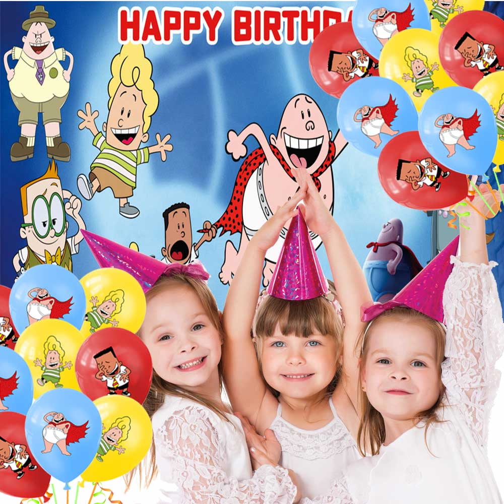 Captain Underpants Party Supplies Plates Decorations Birthday Cake Topper Banner Decor Backdrop Balloons