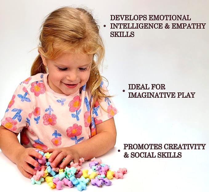 Entervending Little Unicorn Toy Figurines - Unicorn Figures 100 Pcs - Unicorn Party Favors for Kids - Unicorn Cake Toppers - Unicorn Decoration Playset