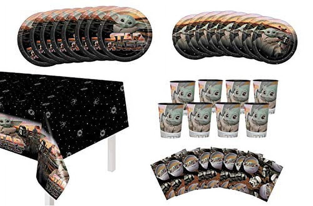 Star Wars Mandalorian The Child 2nd Birthday Party Supplies 8 Guest Baby Yoda Table Decor and Balloon Bouquet Decorations