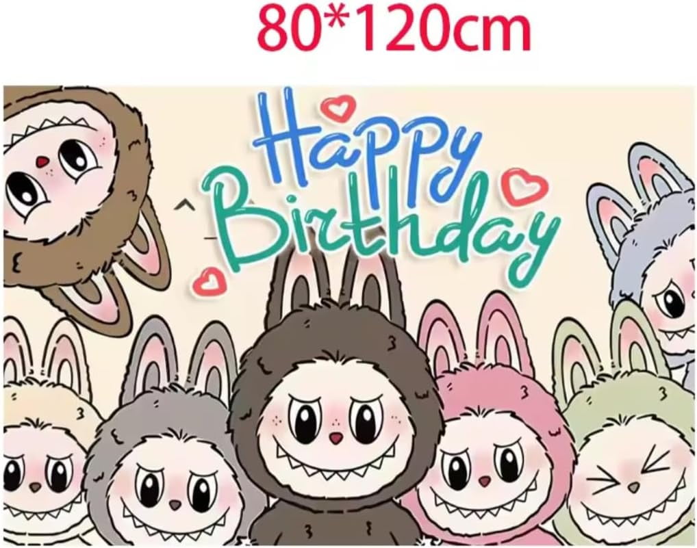 Cartoon Elf Party Supplies Happy Birthday Decorations Set Include Banner, Balloons, Cake Cupcake Toppers, Backdrop for Boys Girls Cartoon Theme Party