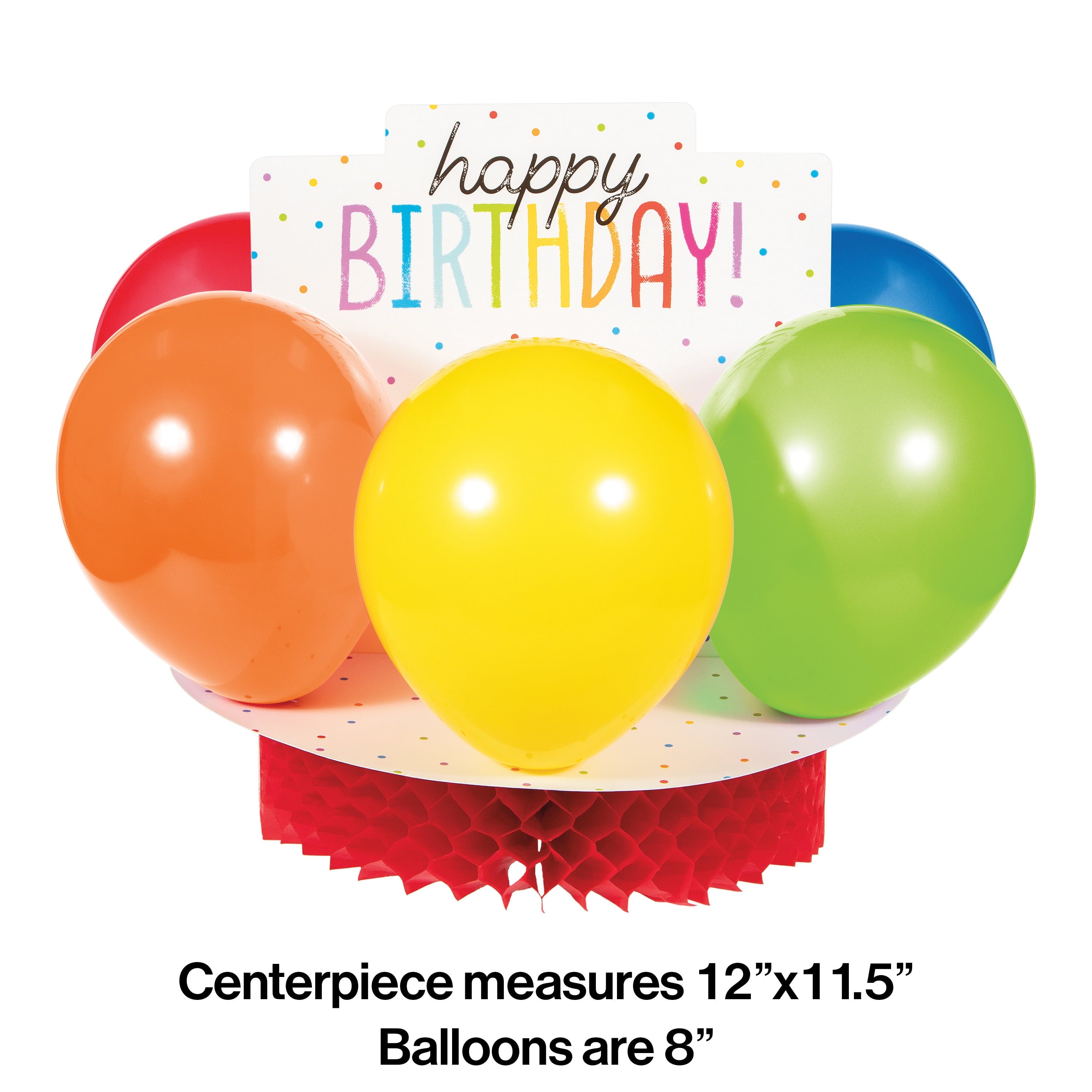 Creative Converting Multi-color Birthday Balloon Bash Paper Party Decoration Kits, (7 Pieces)