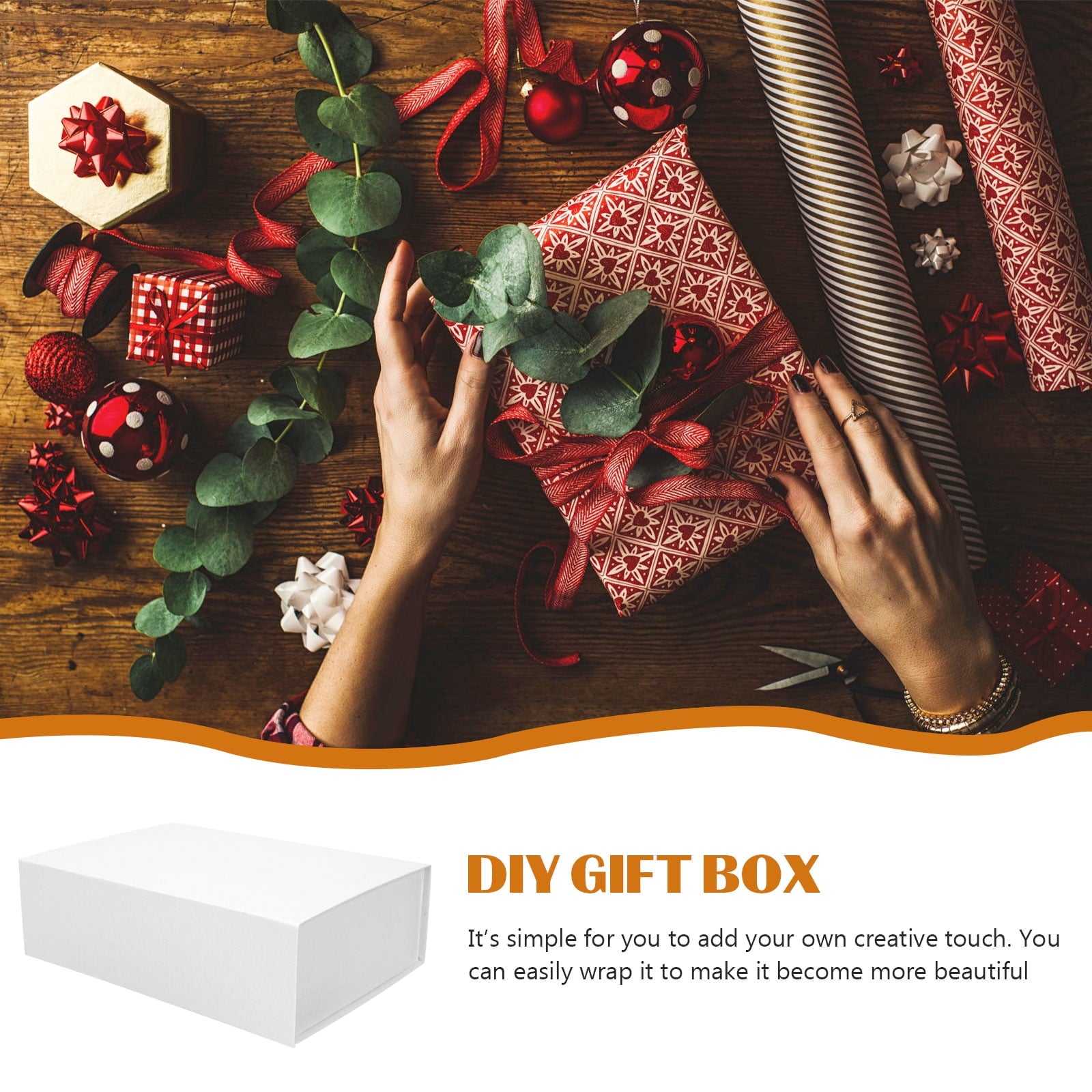 2pcs Magnetic Gift Packaging Box Magnetic Bridesmaid Proposal Box Gift Box with Lid