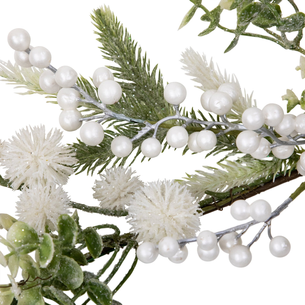 Glittered Berries and Eucalyptus Artificial Christmas Garland - 5' - Unlit