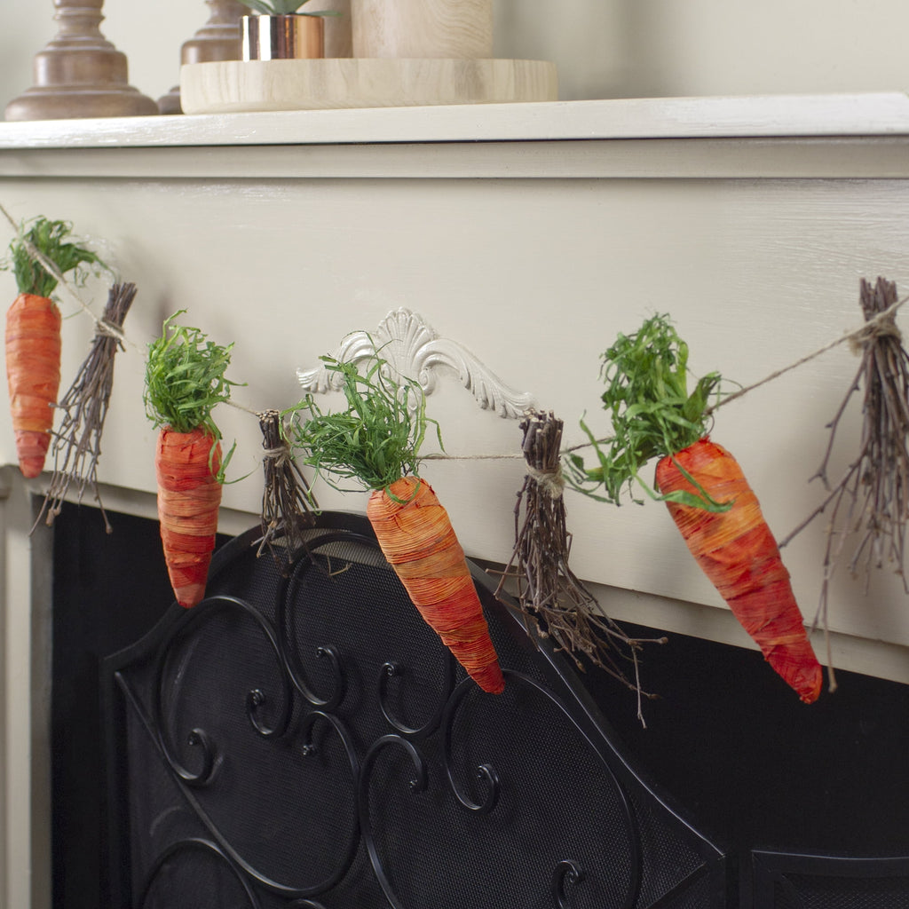 Northlight 3.25' Carrots and Twigs Artificial Easter Garland