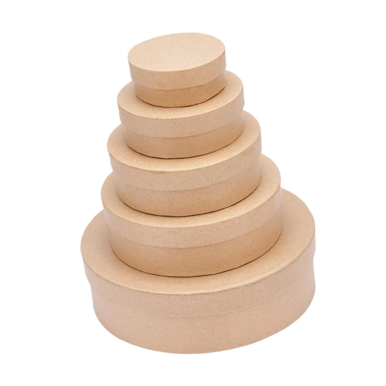 Sharprepublic 5 Pieces Gift Boxes for Presents Gift Wrapping Storage Biscuit Case Round Paper