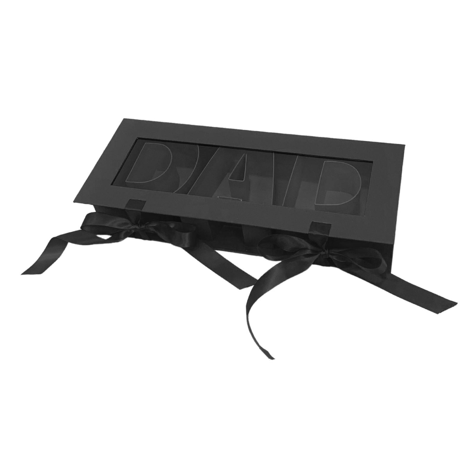 S SERENABLE Dad Letter Shaped Empty Flower Box Premium for Anniversary DIY Present Decor black