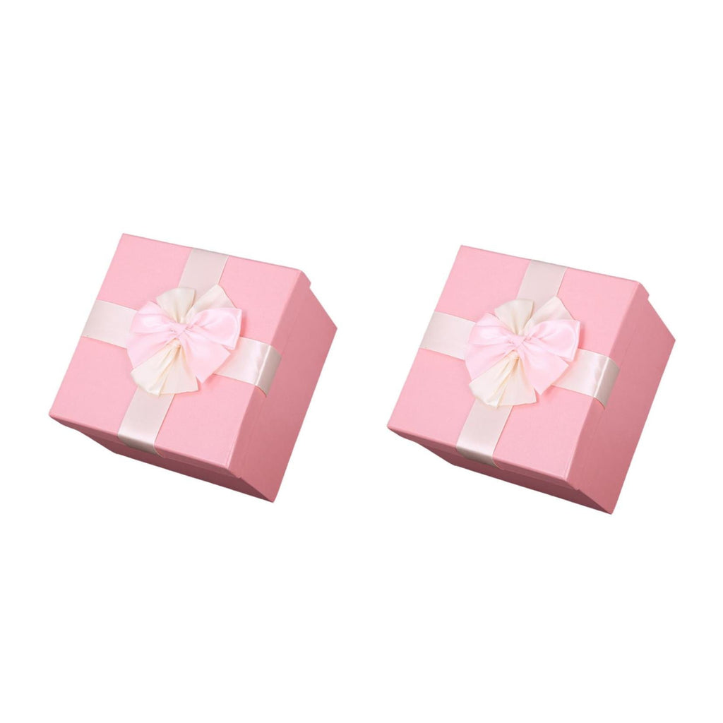 Set of 2 Jewelry Birthday Gift Box Creative Gift Box Miss Bride 24X24X18cm Pink