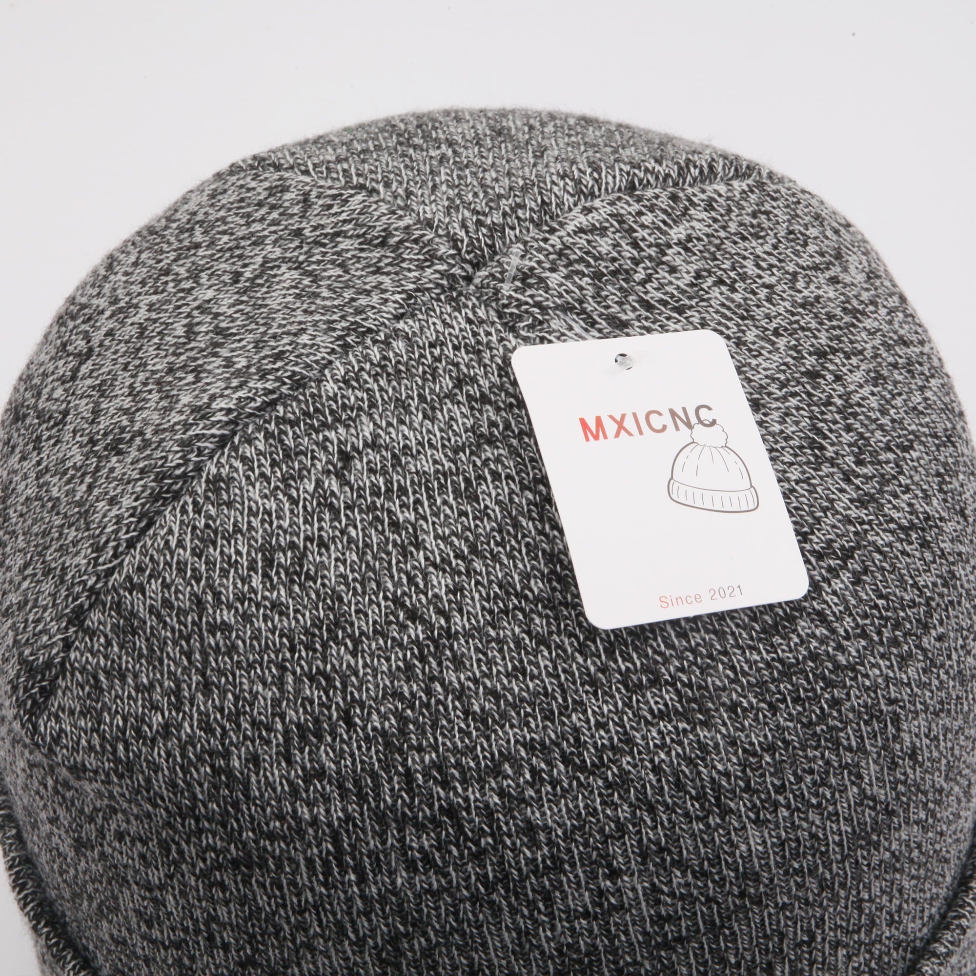 6 Pack Winter Beanie Hats for Men Women, Warm Cozy Knitted Cuffed Skull Cap, 6 Black-White