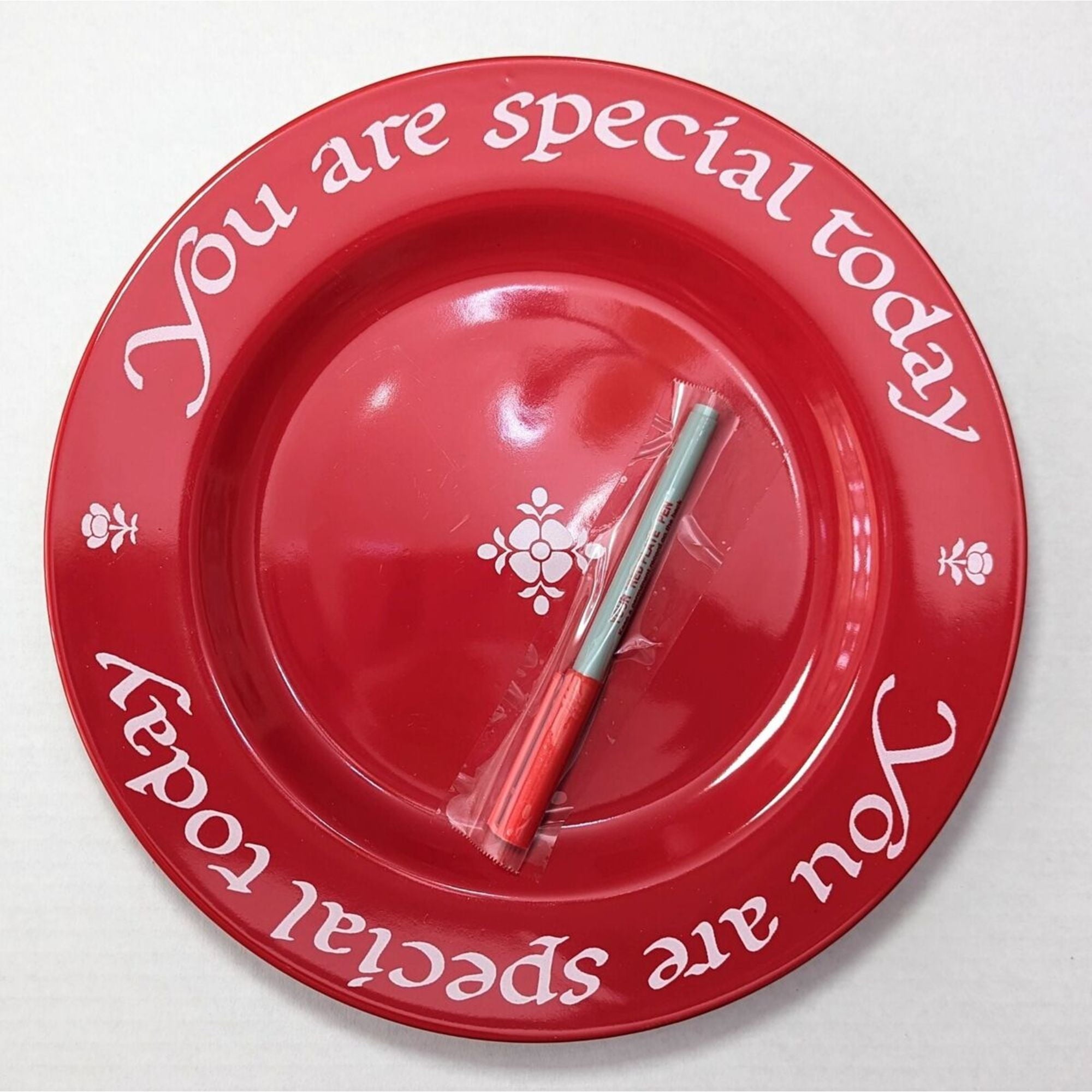 Waechtersbach "You Are Special Today" Red Plate - 10.63" Decorative Chinaware Celebration Dish, Ceramic Tableware for Birthdays, Anniversaries, Promotions, Family Traditions - Dishwasher Safe