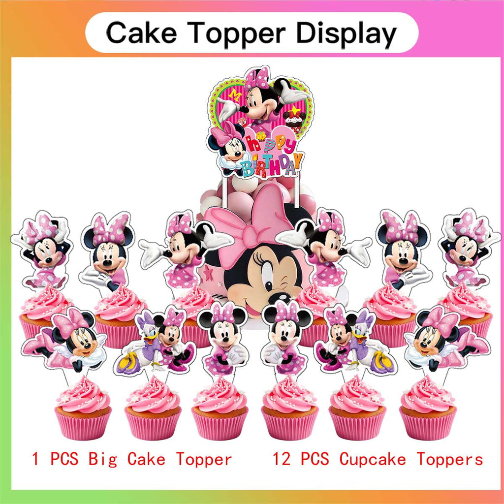 Mouse Birthday Party Supplies Balloons Plates Decoration Cake Topper Decor Tableware Banner Backdrop