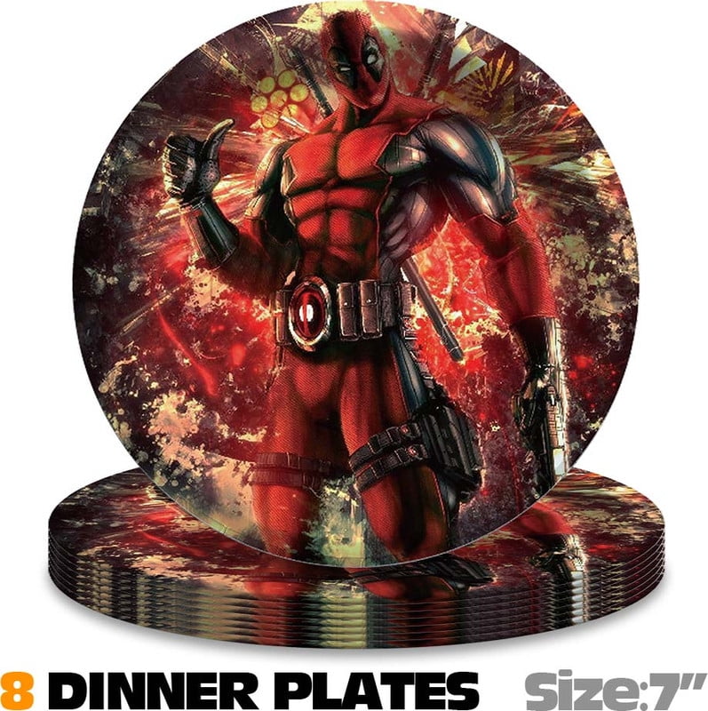 Dead Pool Party Supplies Plates Decorations Birthday Cake Topper Banner Decor Backdrop Balloons