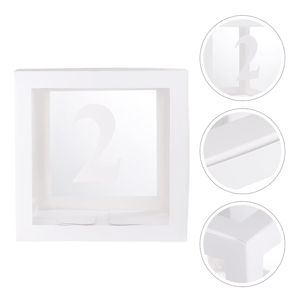 WORGEOUS 2pcs Transparent Balloon Box Party Decorative Balloons Case Balloons Accessories