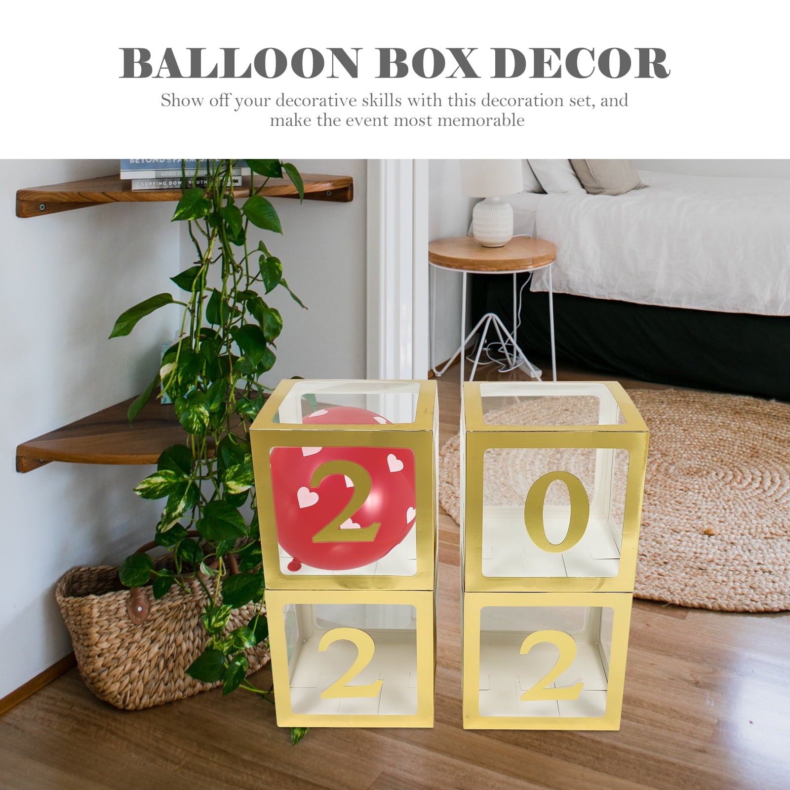 Balloon Box Graduation Ornaments Birthday Party Decorations Baby Balloons Decorative Plastic