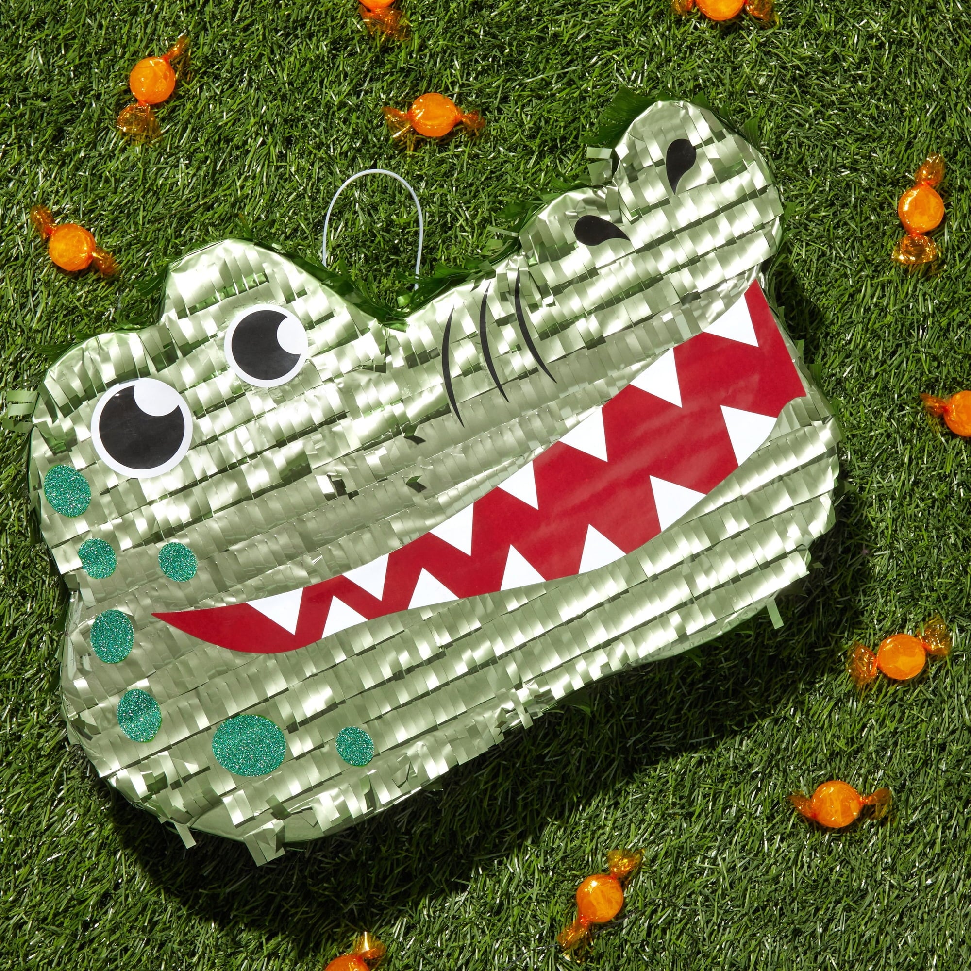 Alligator Pinata for Kids Safari Birthday Party Decorations, Baby Shower (Small, 16.5x11.5x3 In)