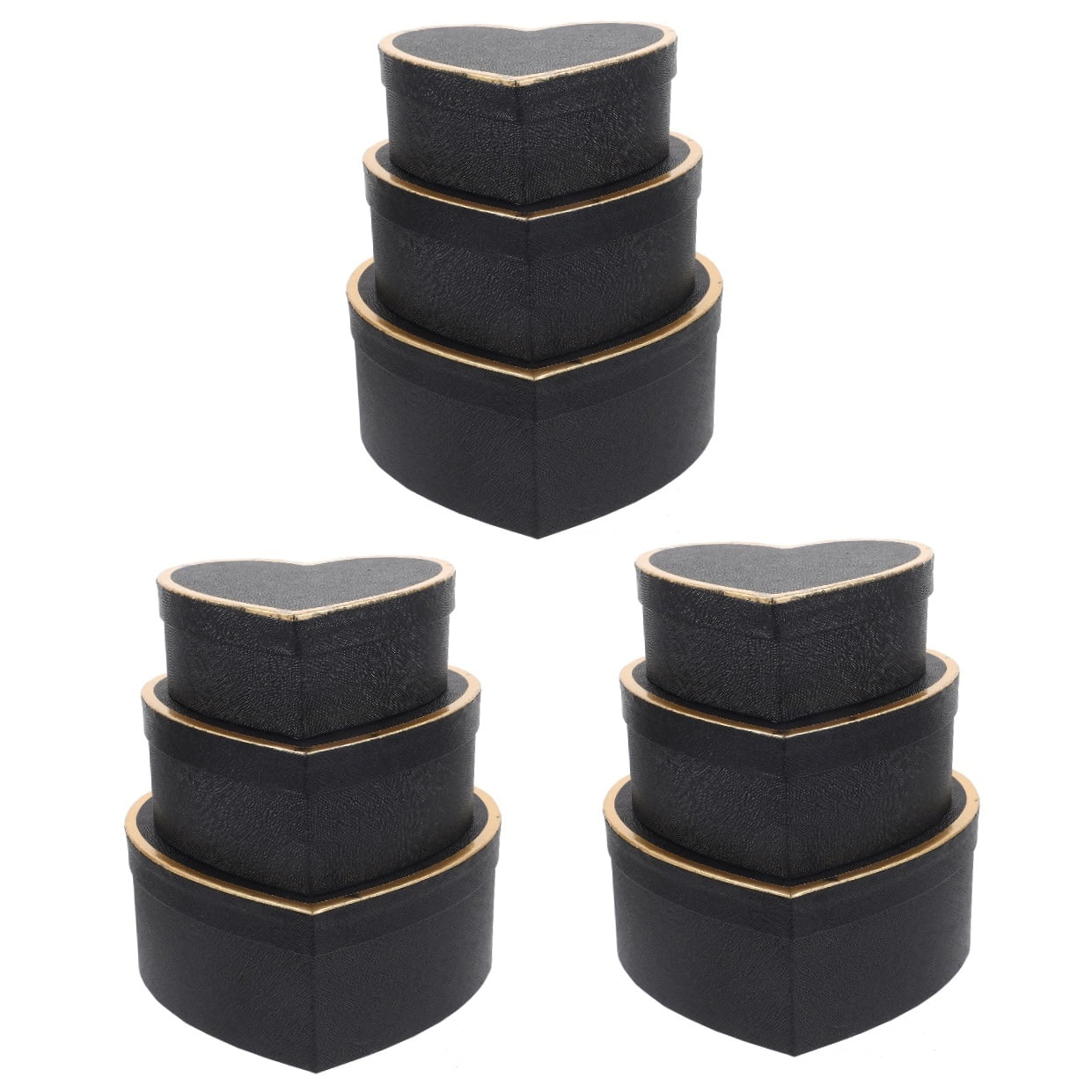 FRCOLOR 9 Pcs  Heart Shaped Gift Box Paper Made Paper Wrapping Box Delicate Small Gift Packing Case With Ribbon