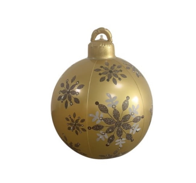 Christmas Decorative Inflatable Balloon,Giant Christmas Balloon with Inflatable Tube,PVC Inflatable Ball Christmas Festival Accessory Party Prop for Home Indoor Outdoor Xmas Decoration(23.62in)