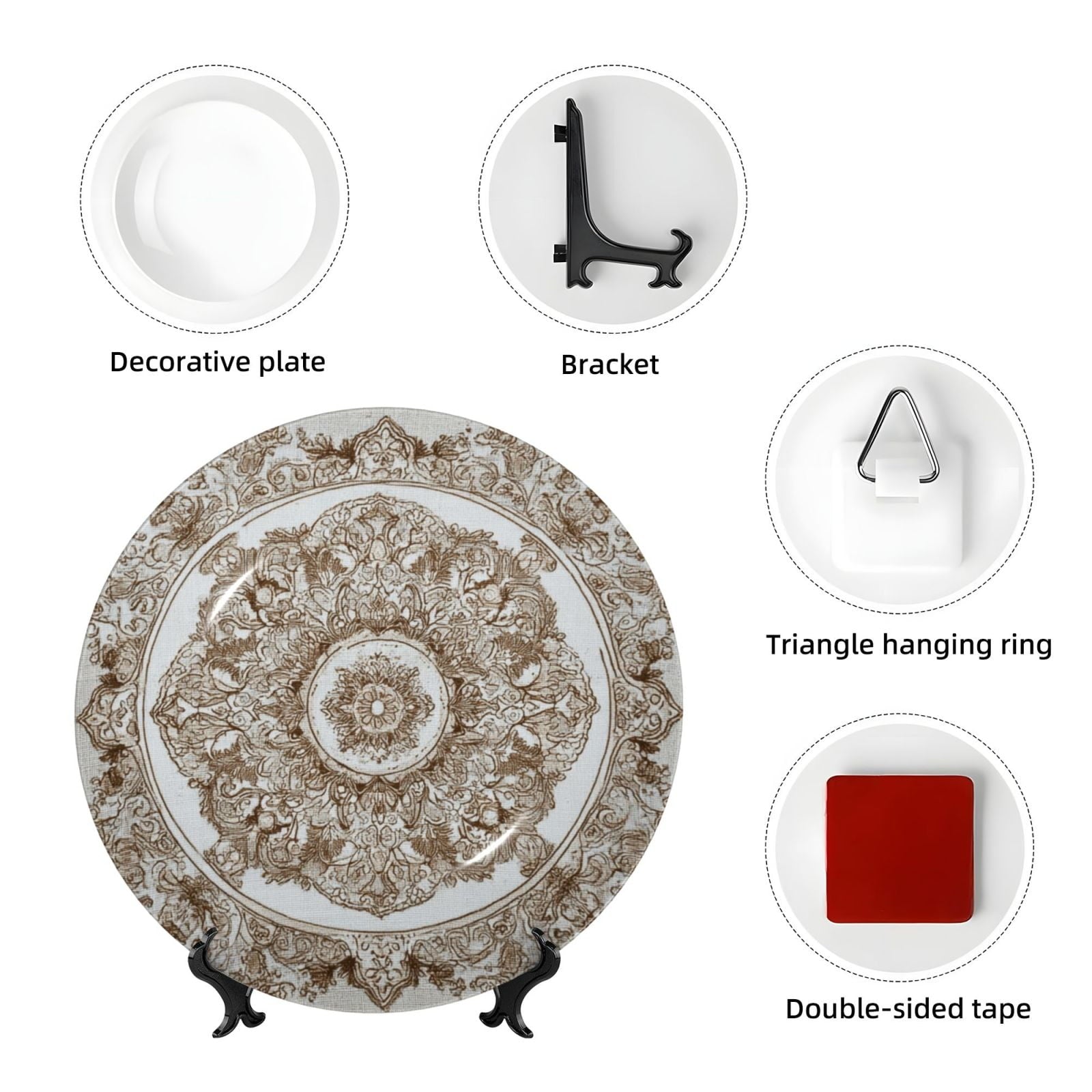 Decorative Plates – Bone China Wall & Table Decor - Floral - 6in