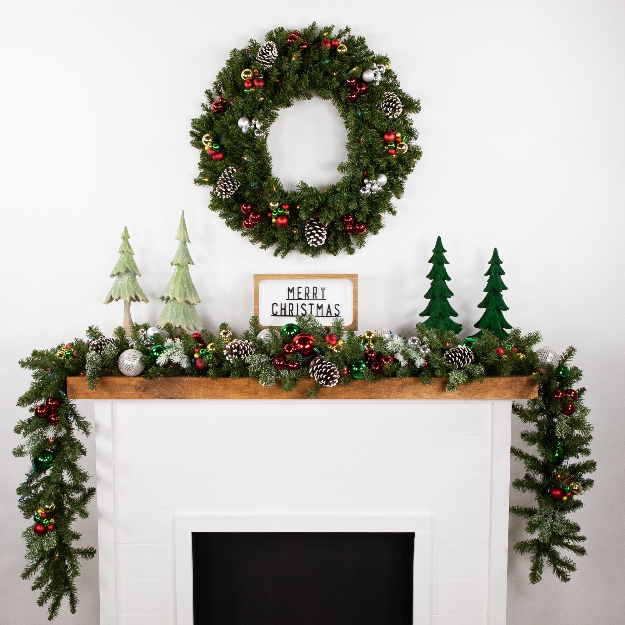 Northlight 9' x 14" Prelit Canadian Green Pine Artificial Christmas Garland - Multi Lights