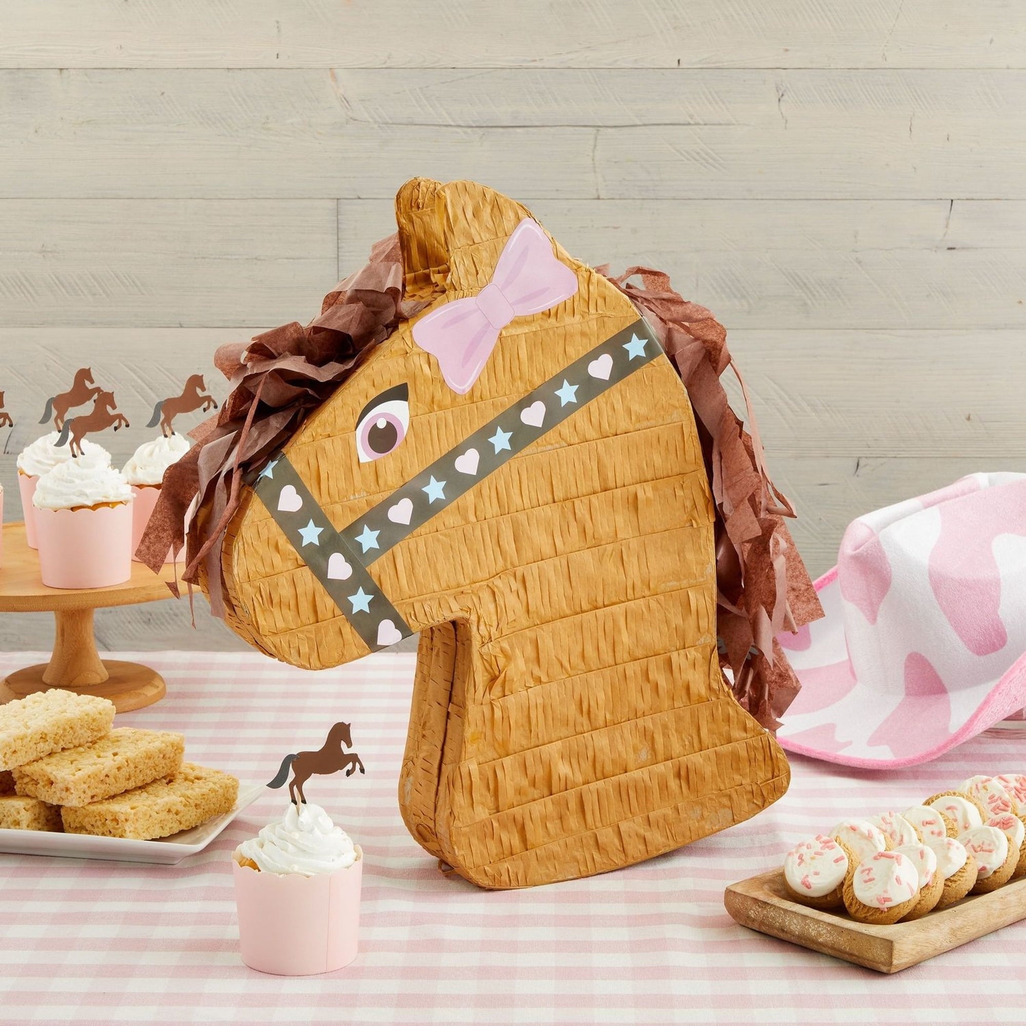 Pony Design Pinata for Horse Themed Cowgirl Birthday Party Supplies, Small (12x16x3 in), For Ages 3+