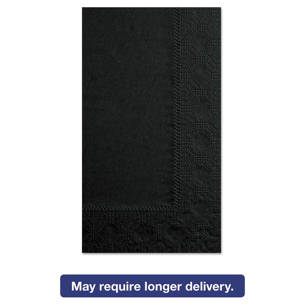 Hoffmaster 2-Ply Black Dinner Napkins, 1000 count