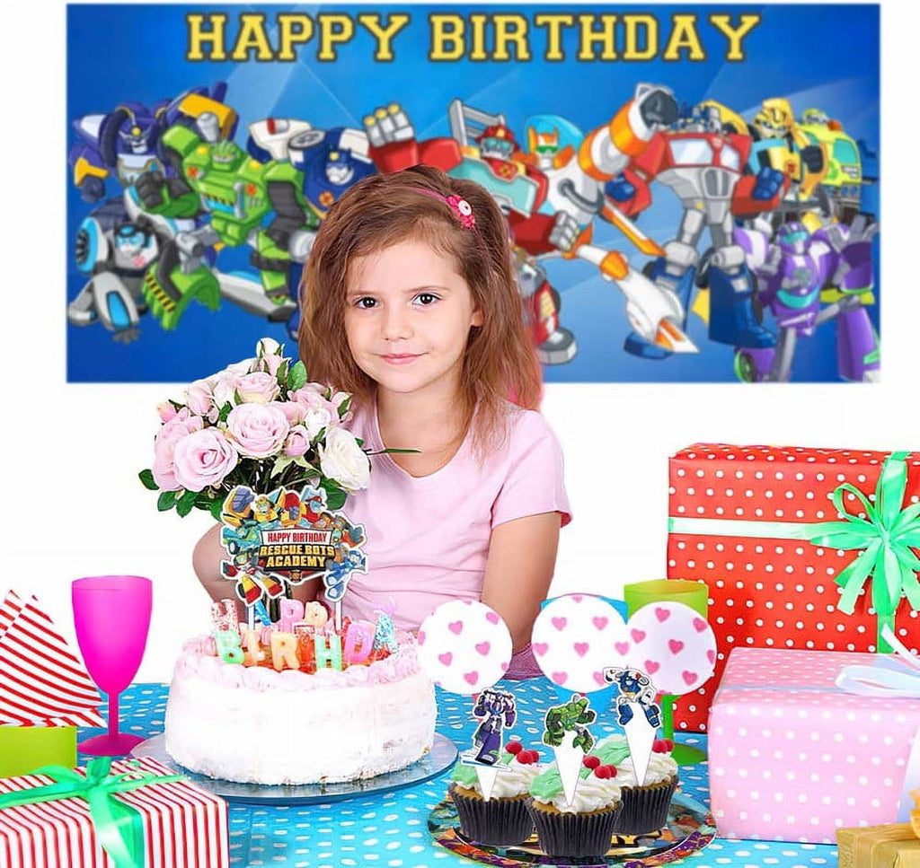 Transformer Party Supplies Plates Decorations Birthday Cake Topper Banner Decor Backdrop Balloons